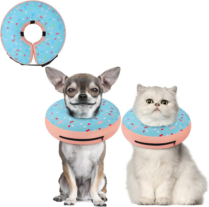 Inflatable Dog Cone Collar Alternative after Surgery, Doggie Neck Donut Collar Recovery Ecollar, Soft Dog Cone for Small Medium Large Dogs