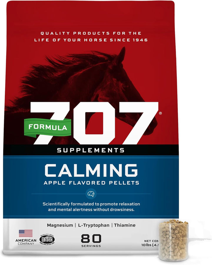 Calming Equine Supplement 5LB Bag – Anxiety Relief and Enhanced Focus for Horses – L-Tryptophan, Thiamine & Magnesium