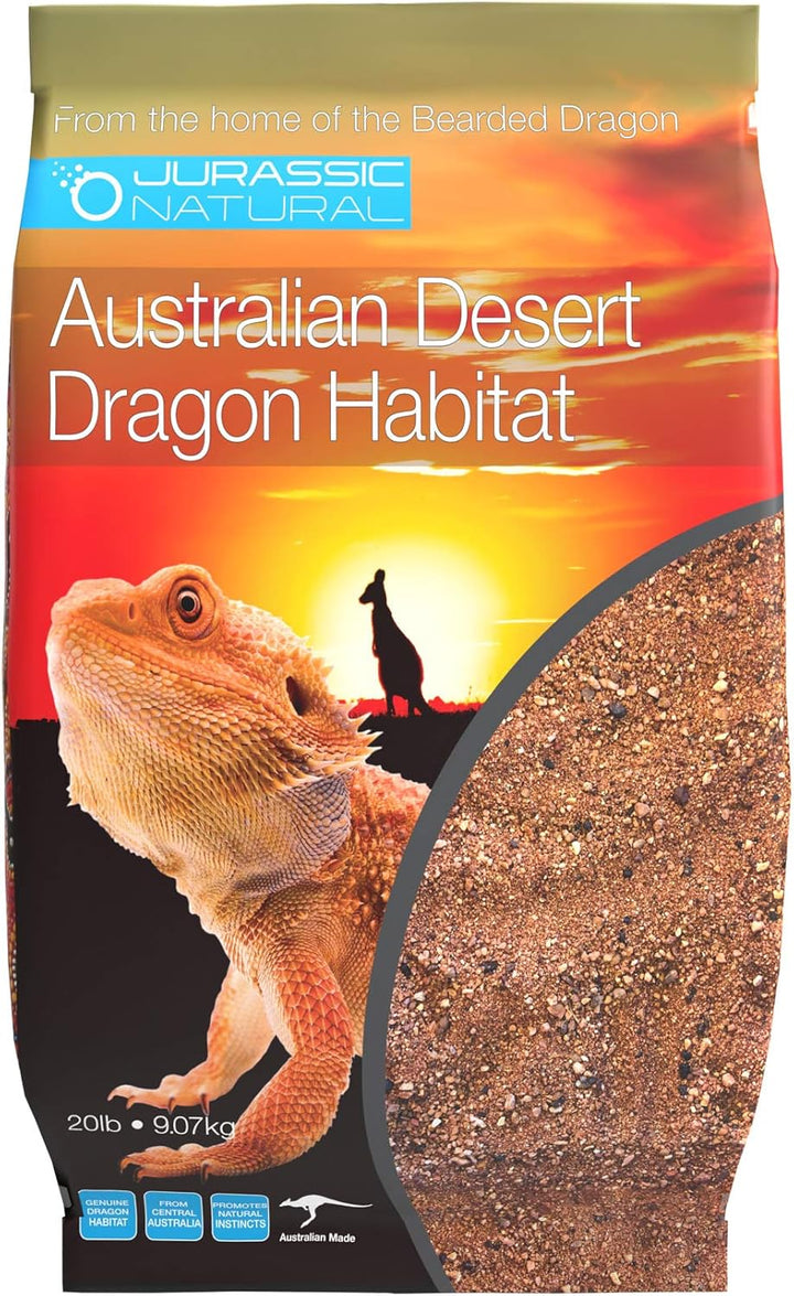 Jurassic Natural Australian Desert Dragon Habitat Substrate for Bearded Dragons and Other Lizards, Red, 10Lb