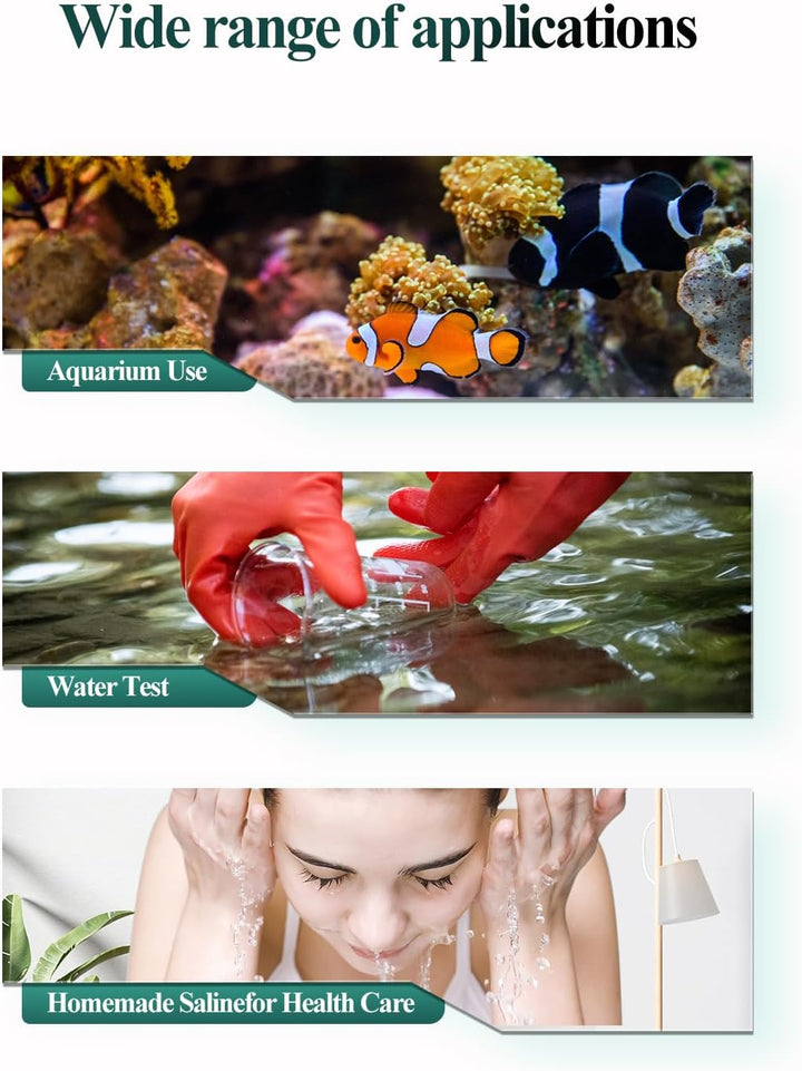 Aquarium Marine Test, Sea Saltwater Hydrometer, Reef Ocean Hydrometer Salinity Meter for Pool Aquarium Water Salinity Specific Gravity Test