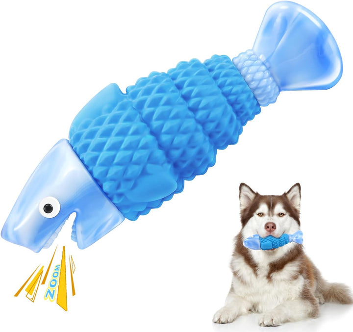 Tough Dog Toys for Aggressive Chewers, Indestructible Dog Chewers for Medium & Large Breeds, Squeaky Durable Chew Toys to Keep Them Busy, Reduce Boredom, Teeth Cleaning, Bacon Flavor