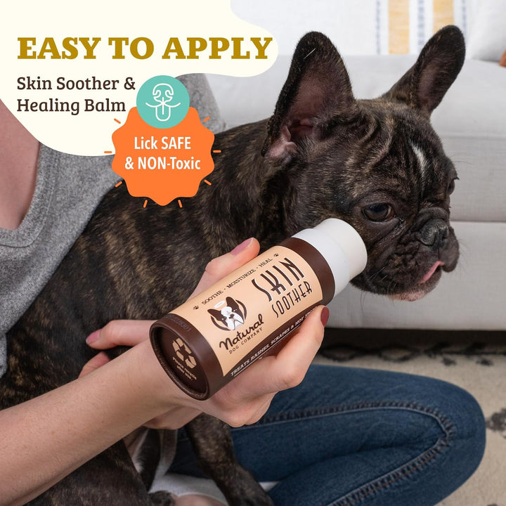 Skin Soother Balm for Dogs – 2Oz Stick, All Natural Hot Spot & Rash Relief – Organic Itchy Skin Soothing Moisturizer for Dry, Red, Crusty Skin – Lick-Safe Dog Balm, Made in USA