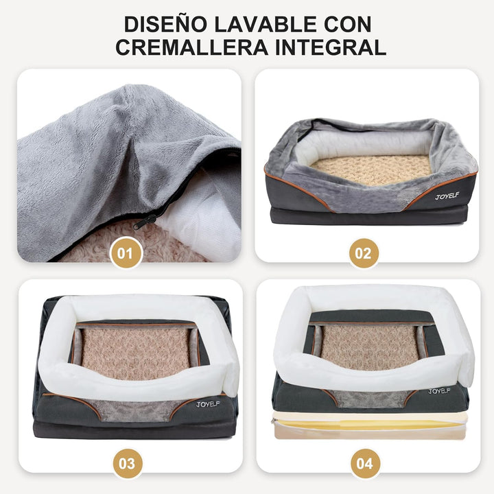 Xxlarge Memory Foam Dog Bed, Orthopedic Dog Bed & Sofa with Removable Washable Cover for Large Dogs