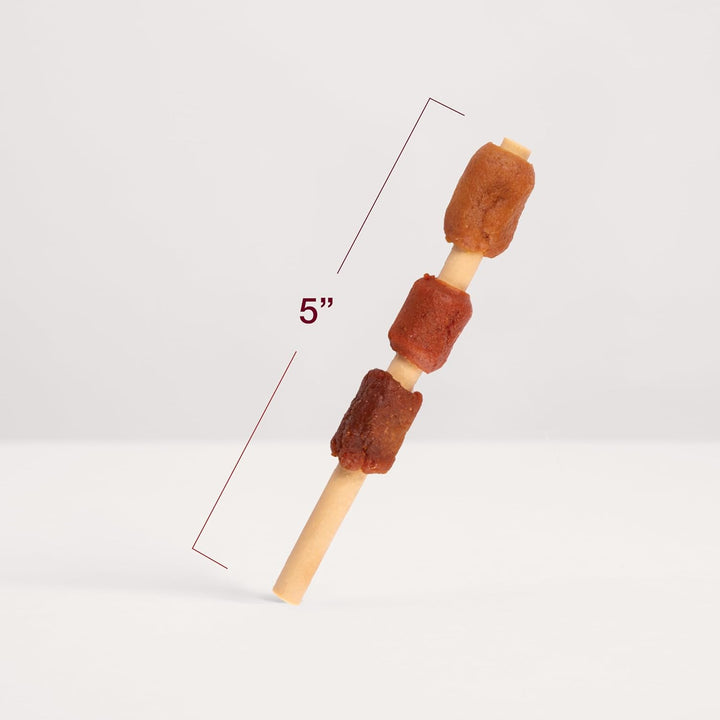 Smart Kabobz, Treat Your Dog to a Rawhide-Free Chew Made with Real Chicken, Pork and Duck 18 Count (Pack of 1)