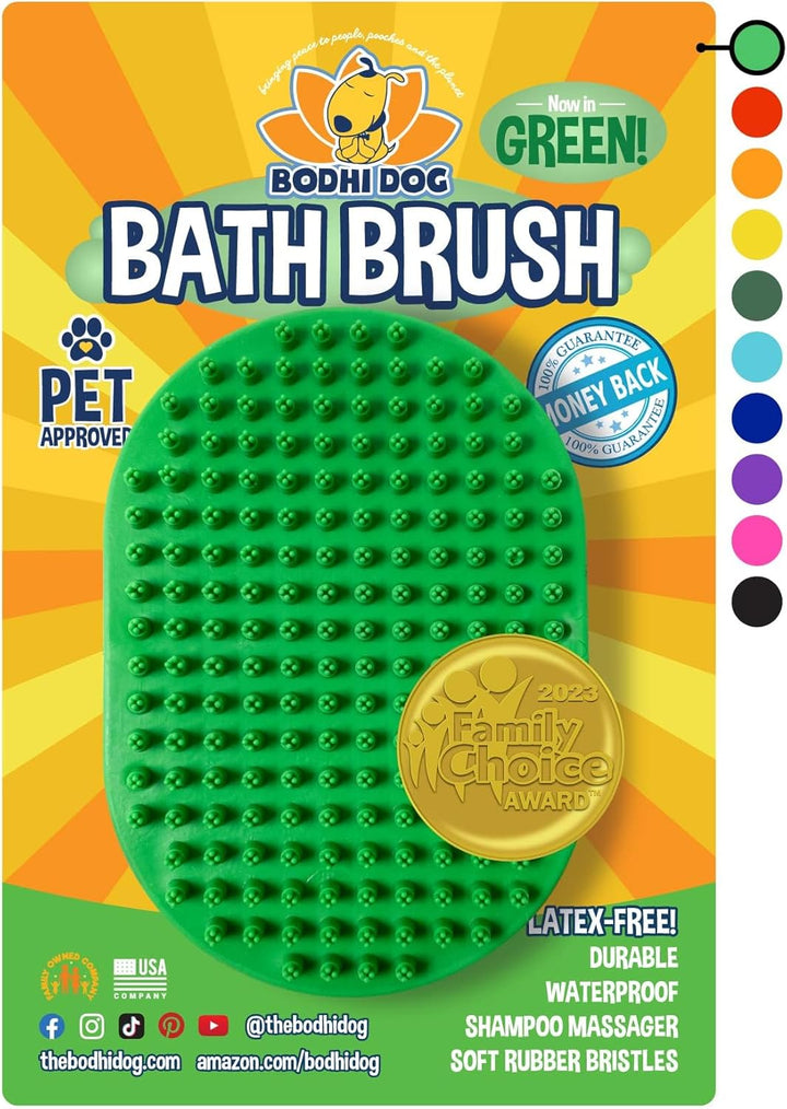 Shampoo Brush - Pet Grooming & Bath Supplies for Dogs and Cats - Bath Brush for Long & Short Hair - Premium Scrubber for Shower, Bathing & Massage (One Pack, Blue)