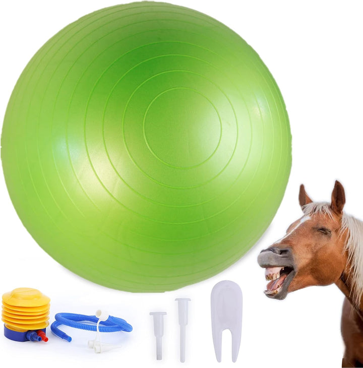Herding Ball for Horse, 40" Anti-Burst Giant Soccer Ball Toy for Horses, Pump Included