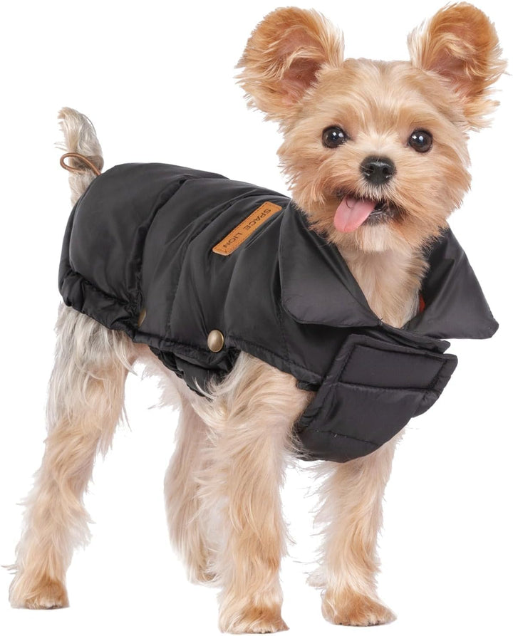 Dog Puffer Jacket, down Winter Coat, Durable Outdoor Coat for Cold and Windy Conditions, Waterproof, Lightweight Jacket, Adjustable Fit for Small, Medium, Large Dogs(Pink,12/M)