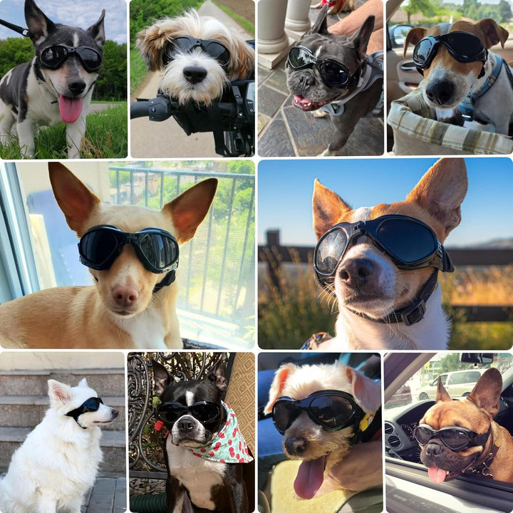 Dog Goggles Medium Breed, Dog Sunglasses for Medium Dogs Eye Protection Windproof, Black