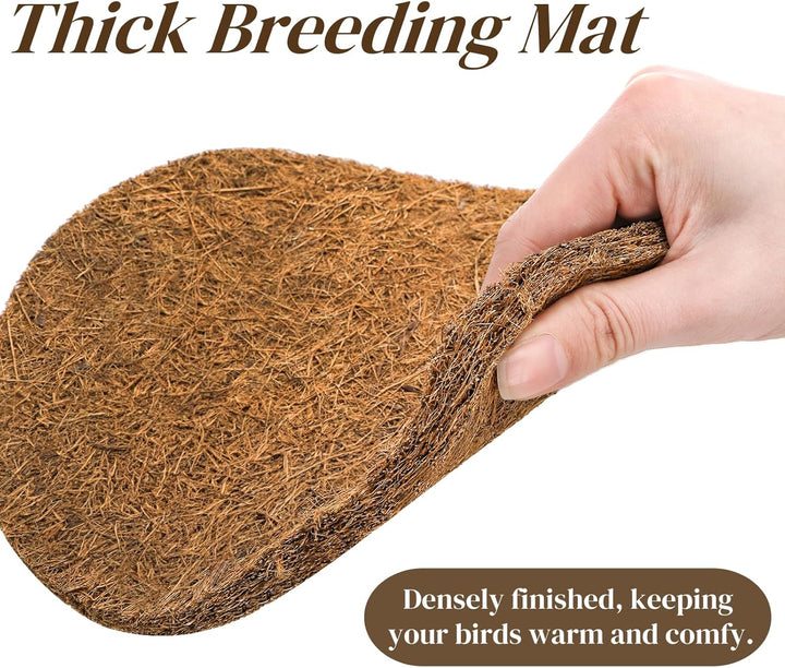 15 Packs Pigeon Nest Pads, Bird Breeding Mat for Chicken, Natural Coconut Fiber Bird Egg Mat, Nesting Bowl Box Pad for Parakeet Chicken, Pigeon Hatching Bedding Accessories