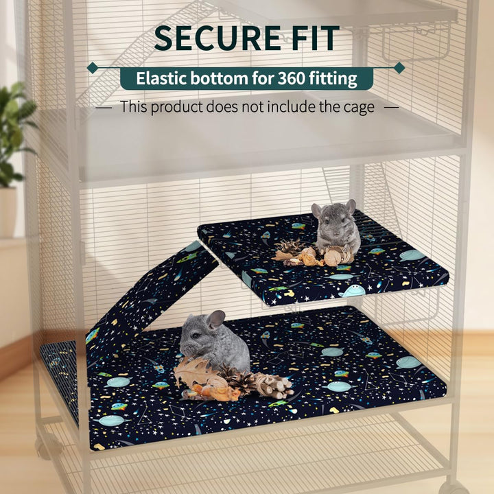 Ferret Cage Liners for Ferret Nation & Critter Nation Cages, Waterproof Chinchilla Cage Accessories, Washable Bedding, for Ferrets, Chinchillas, Rats