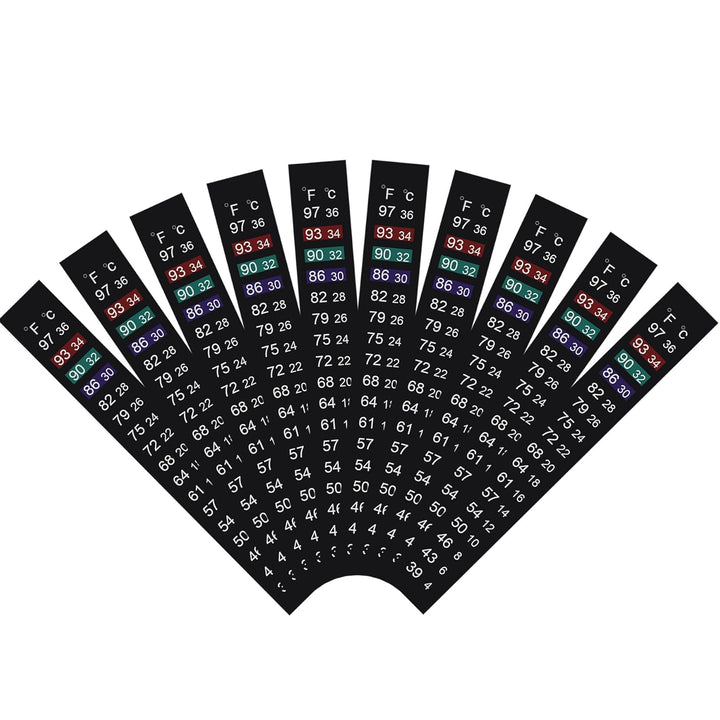 Brewing Thermometer Strip Adhesive Strip Thermometer Aquarium Thermometer Sticker Thermometer Sticker for Fish Tank/Kombucha 39℉ to 97℉ & 4℃ to 36℃