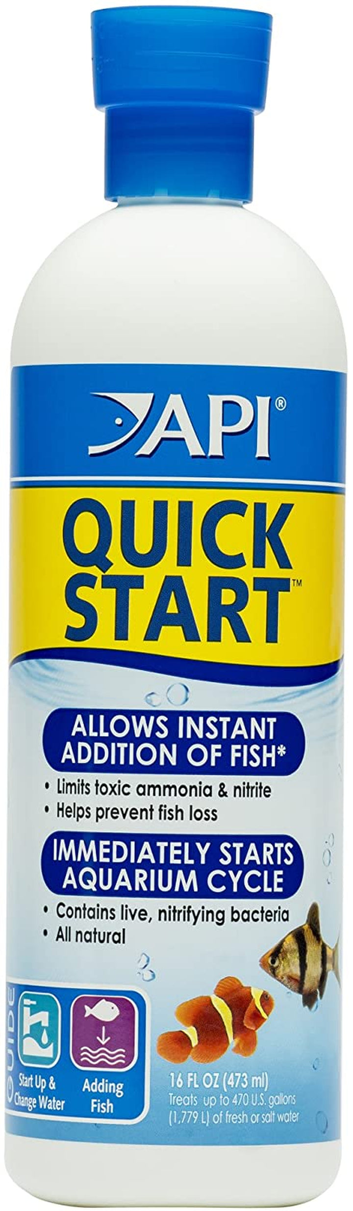 QUICK START Freshwater and Saltwater Aquarium Nitrifying Bacteria 16-Ounce Bottle