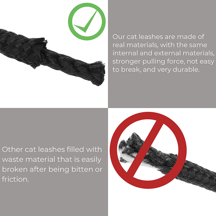 Reflective Cat Leash, 30Ft Escape Proof Walking Lead Yard Long Leash, Extender Leash Training Playing Outdoor for Cats Puppy Kitten Small Dogs Rabbit Small Animals