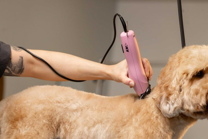 Pro Animal KM2+ Corded Clipper - Pet Clippers for Cats, Dogs & Horses - Premium Grooming Tools - 2 Speeds & 14-Foot Cord - Pink