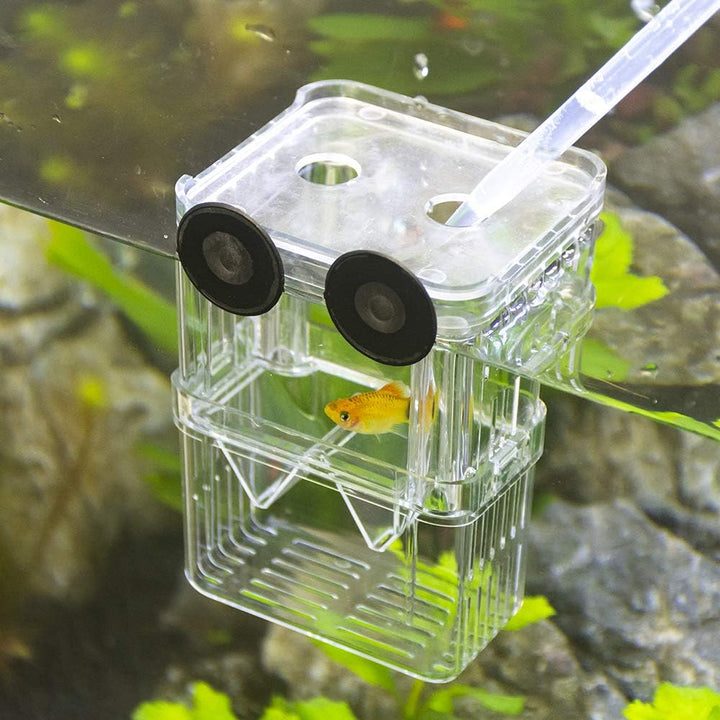 Aquarium Fish Breeder Box Plastic Fish Isolation Breeding Box Hatching Incubator Box for Baby Fishes Shrimp Clownfish Guppy