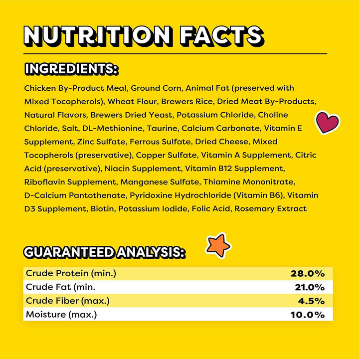 Jumbo Stuff Crunchy and Soft Cat Treats, Tasty Chicken Flavor, 14 Oz. Tub