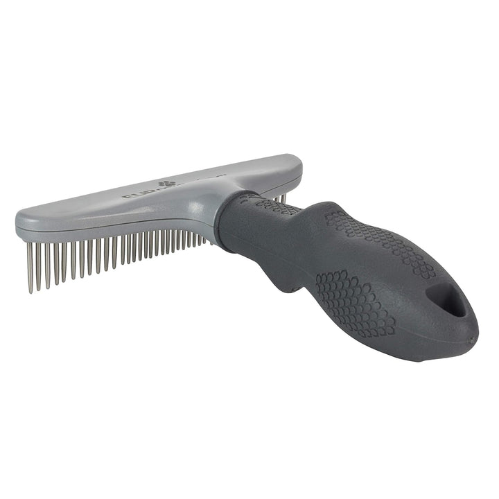 Dog/Cat Grooming Rake, Grooming Tool, Removes Loose Hair and Tangles, Gray