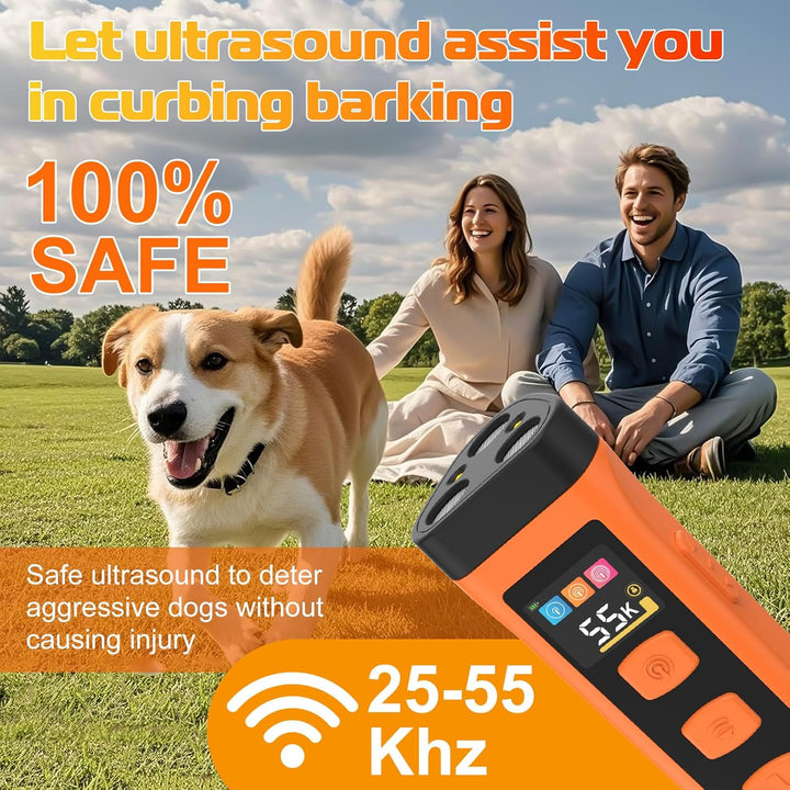 Dog Bark Deterrent Device, 2025 anti Barking Device for Dogs 65FT Far Ultrasound Dog Bark Deterrent, Humane Alternative to Training Collars, Works Indoors & Outdoors - Stubborn Barking Solution