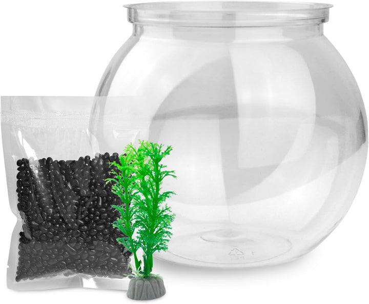 Mini Plastic Aquarium Fish Bowls (0.8Gallon / 3L)