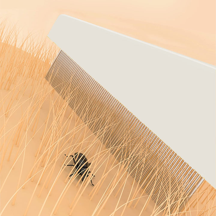 Flea Combs & Lice Brushers for Dogs and Cats, Fine Tooth Combs 3-Pc, White