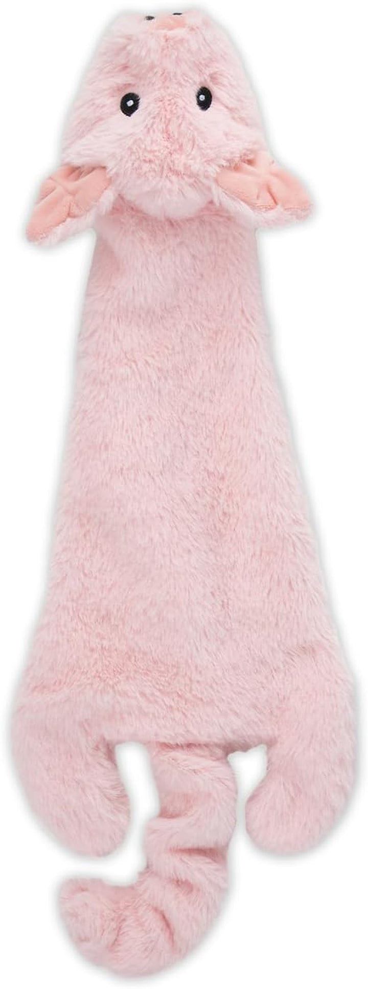 2-In-1 Stuffless Squeaky Dog Toys with Soft, Durable Fabric for Small, Medium, and Large Pets, No Stuffing for Indoor Play, Supports Active Biting and Play - 4 Figures, Small