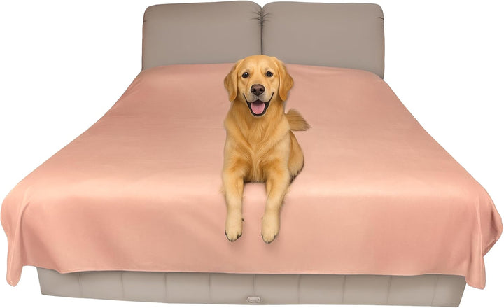 Thin Reversible Waterproof Protective Bed Cover (King Size, 100 X 96 Inch), for Pets, Babies; Incontinence, Dirt, Drool