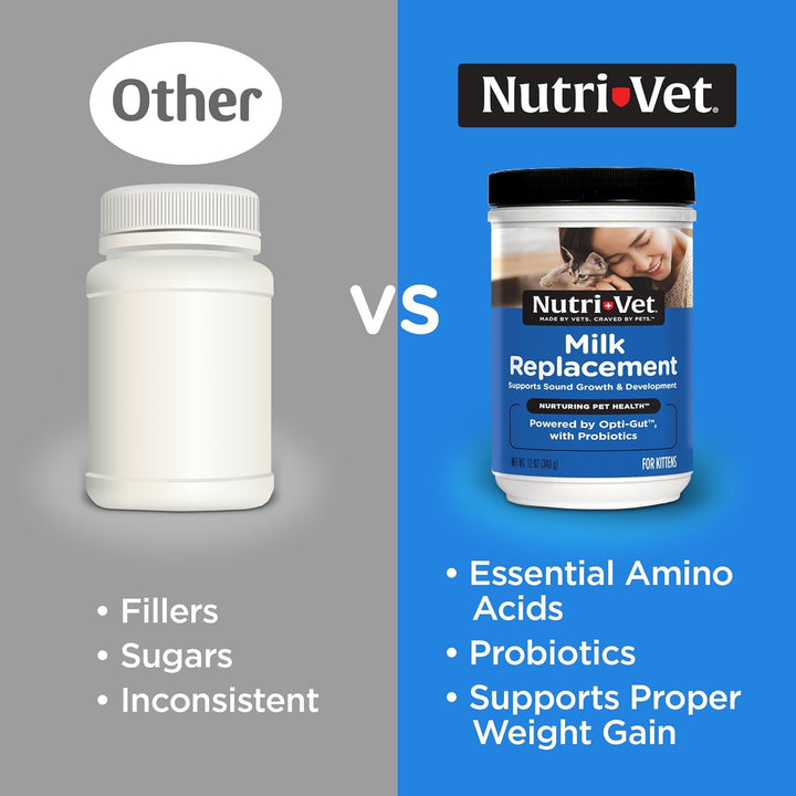 Milk Replacer for Kittens, Powdered Milk, Kitten Essentials, Cat Care, Veterinarian Recommended Cat Essentials, Whelping Supplies, Nursing Supplies, 12Oz