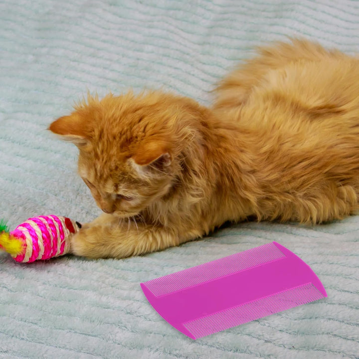 14 Pcs Lice Comb, Flea Comb, Double Sided Dandruff Comb, Cat Comb, Plastic Flea Comb for Cats Fine Teeth Pet Comb for Cat Dog to Keep Skin Healthy and Hair Soft (Multi-Color)
