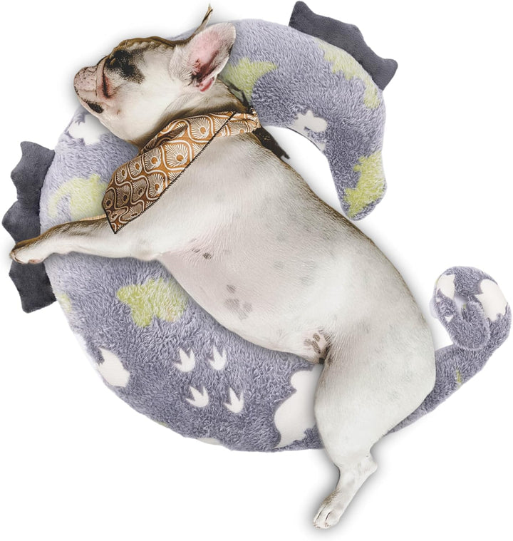 Dog Calming Pillow - Cute Soft Animal Pillow for Dogs, Cats, Kids, Adults, Washable Cozy Relaxing Pet Bed Pillow, Glow in the Dark Dog Neck Pillow (Blue, Large)