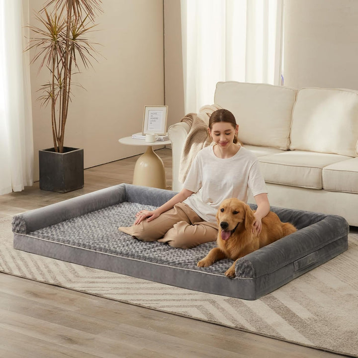 Dog Beds for Large Dogs, Orthopedic Dog Bed for Medium Large Dogs,Big Waterproof Couch Pet Bed with Removable Washable Cover