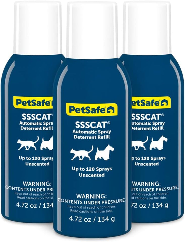 SSSCAT Automatic Spray Pet Deterrent - Contactless Behavior Correction - Motion Sensor Air Burst - Odorless - Non-Staining - Versatile Placement Spray
