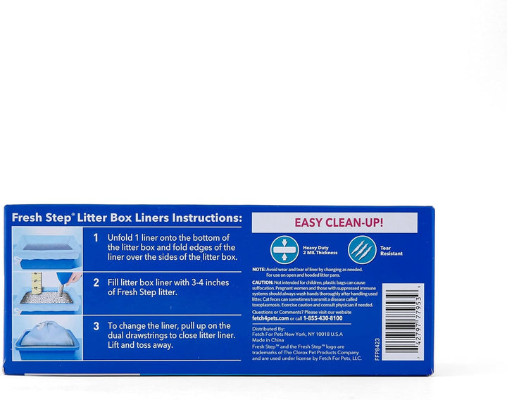 Drawstring Litter Box Liners Scented, Large Size 30" X 17" - 7 Count