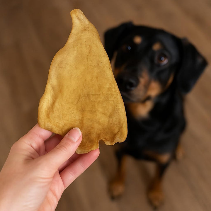 Water Buffalo All Natural Ear Dog Chews, Dog Treats & Snacks - 20 Piece Value Pack (Grain Free Treats - Great Alternative to Pig Ears, Cow Ears, Bones & Rawhides)