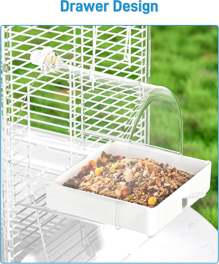 Hanging Bird Bath for Cage, 3 in 1 Multifunction Bird Bath/Bowl/House, Bird Cage Accessories Suitable for Small to Medium Birds, like Lovebirds, Finches, Parakeets, Mannikin