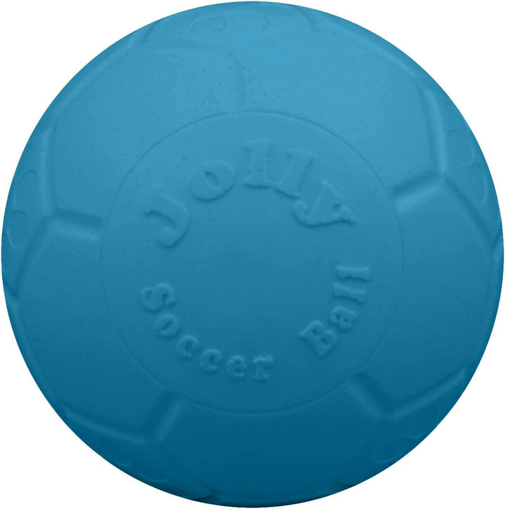 Large Soccer Ball Floating-Bouncing Dog Toy, 8 Inch Diameter, Ocean Blue