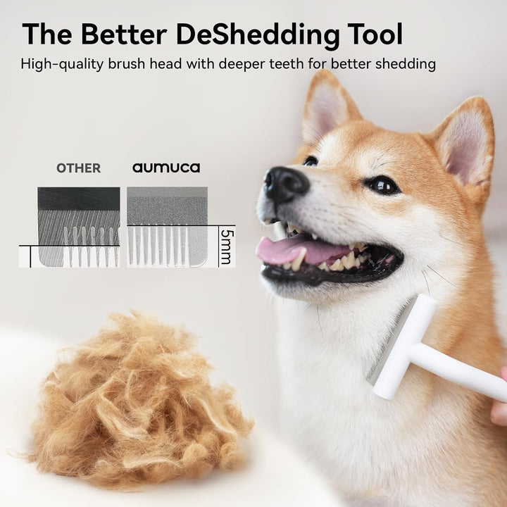 Pet Deshedding Tools for Short Haired Cats & Dogs, Dematting Deshedding Brush Cats Shedding Tool, Dog Undercoat Brush, Gently and Effectively Remove Loose Hair, Highly Deshedder Grooming Combs