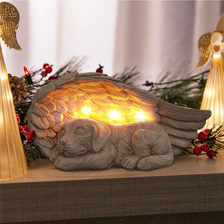 Dog Memorial Gifts - Forever My Guardian Angel Garden Solar Light - Pet Memorial Stone