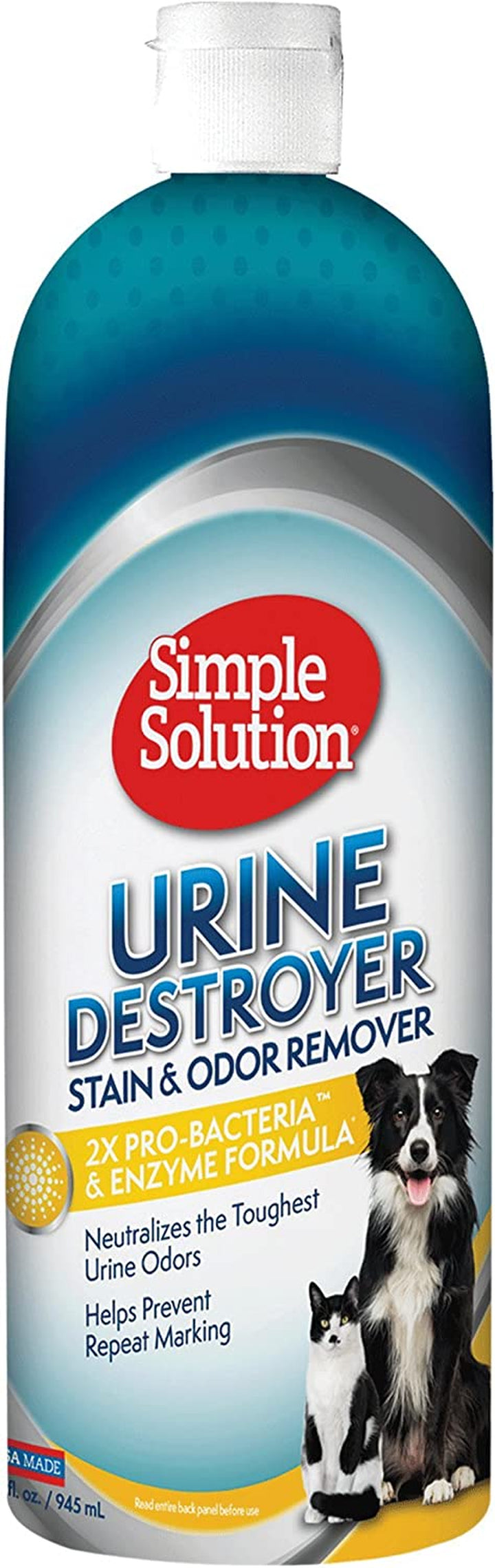 Urine Destroyer, Enzymatic Cleaner and Urine Odor Eliminator, Pet Stain Remover, Dog Pee Stain Destroyer, Cat Urine Neutralizer, Carpet Cleaner, Rug Deodorizer, Spot Cleaner, 1 Gallon