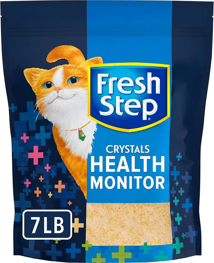 Crystals Health Monitoring Cat Litter, Color-Changing Litter Helps Detect Irregularities in Cat Urine, Controls Odor for 30 Days, 7 Lb. Bag