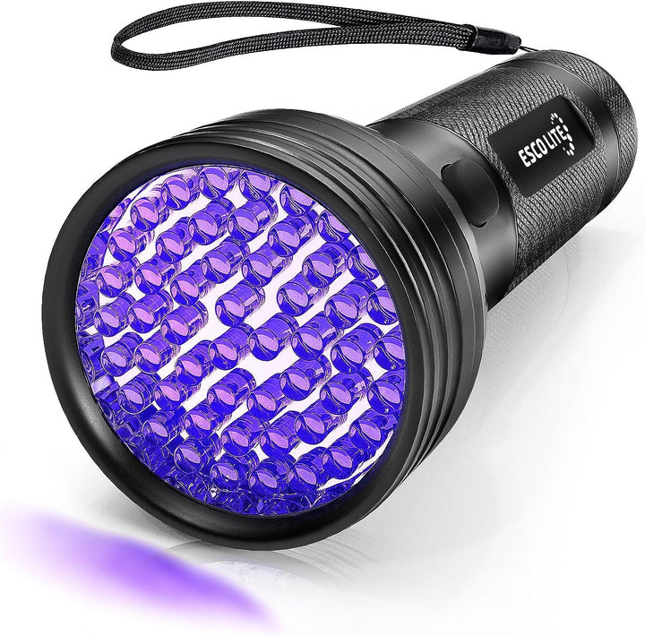 UV Flashlight Black Light, 100 LED 395 Nm Ultraviolet Flashlights UV Blacklight Detector for Dog Urine, Pet Stains and Bed Bug, Matching with Pet Odor Eliminator