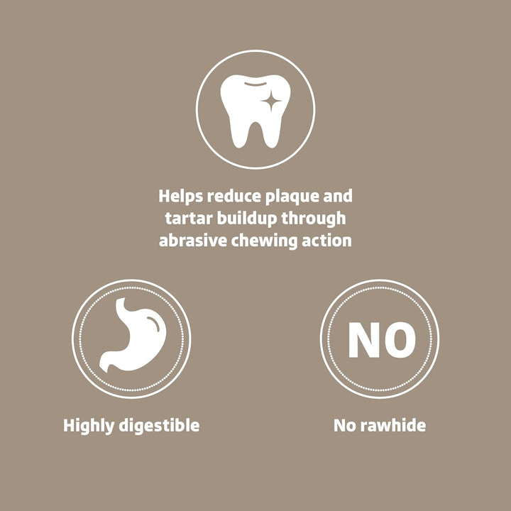 Bacon & Cheese Flavor Dog Twist Sticks - 55 Count - Rawhide-Free Dog Treats, Dental Health Chews for Plaque & Tartar Control, Easy to Digest, Long-Lasting