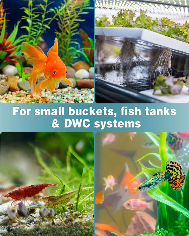 Aquarium Air Stone 1 Inch, Fish Tank Air Stone Aerator Bubble Diffuser for Nano Air Pumps Small Buckets and Fish Tanks, 10 Pack