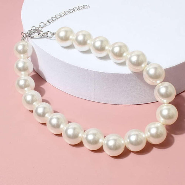 Adorable Pet Pearl Collar Adjustable Cat Dog Pet Necklace Jewelry Chihuahua York Girl Clothing Dress Accessories