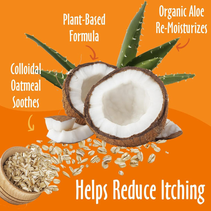 , Oatmeal & Aloe Dog Shampoo and Conditioner - Oatmeal Shampoo for Dogs, Itchy, Dry Skin Relief, Dog Wash, Made in USA, Dog Conditioner, Pet Shampoos - Vanilla & Almond, 16 Oz (1 Set)