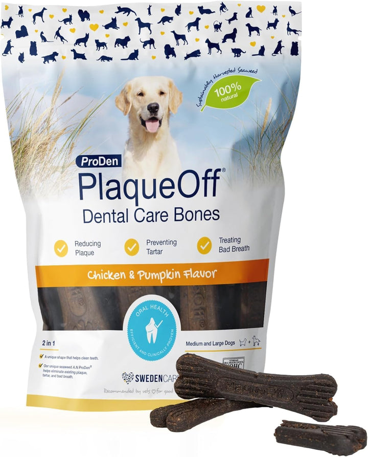 System Dental Care Bones - Dog Teeth Cleaning Bones for Oral Hygiene -Medium/Large Canine Formula - Bacon Flavor -17 Oz(Packaging May Vary)