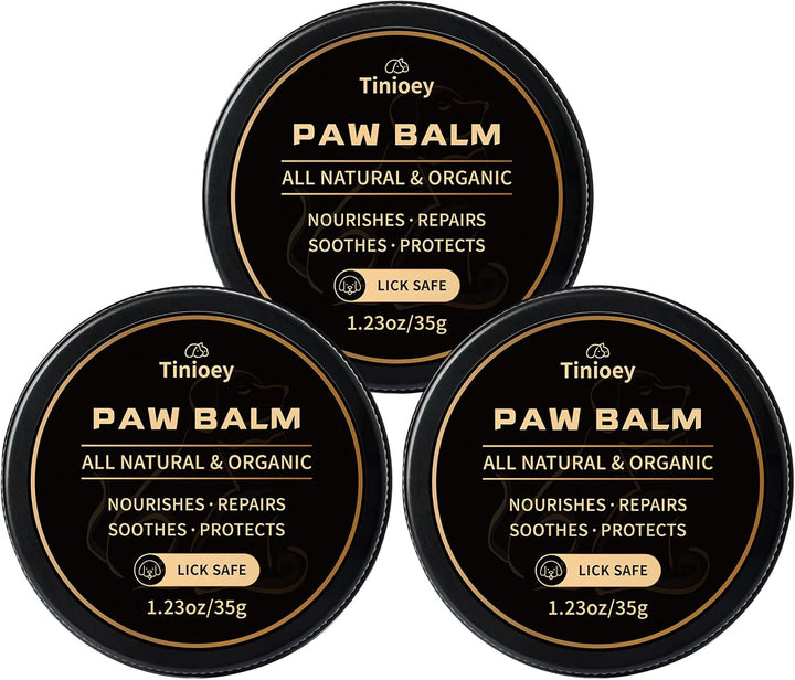 All-Natural Lick Safe Dog Paw Balm for Dogs & Cats | 2 Pack Dog Paw Pad Balm Paw Protector, Moisturizer & Soother for Dry Cracked Paws & Noses | Snout Soother for Dogs (1.23Oz*2)