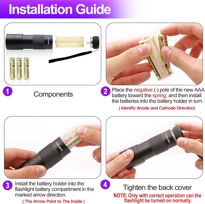 Black Light UV Flashlight, Blacklight 12 LED Urine Detector for Dog/Cat/Pet Urine & Dry Stains and Bed Bug on Carpets/Rugs/Floor,Matching with Pet Odor Eliminator