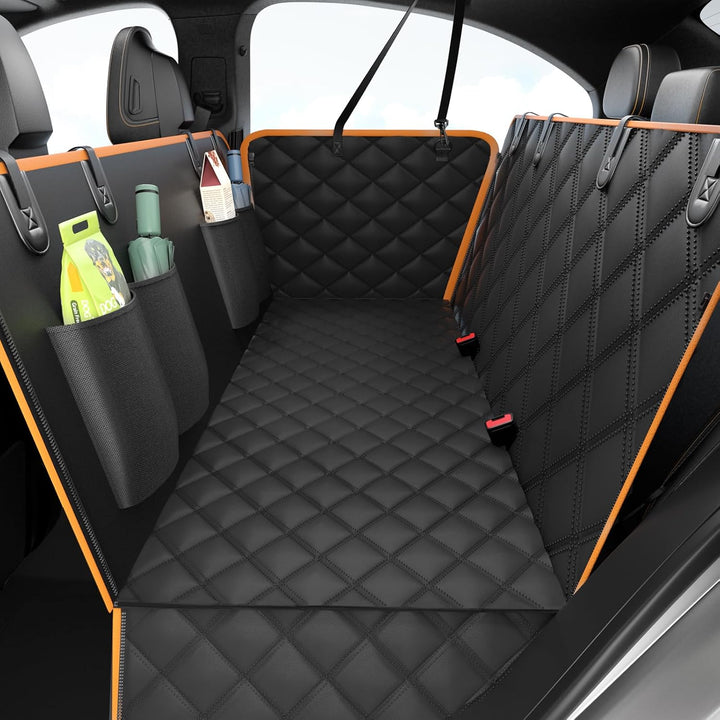 Dog Car Seat Cover for Back Seat,100% Waterproof Scratch Proof Nonslip Seat Cover,600D Heavy Duty Scratch Soft Dog Hammock for Car for Cars Trucks and Suvs