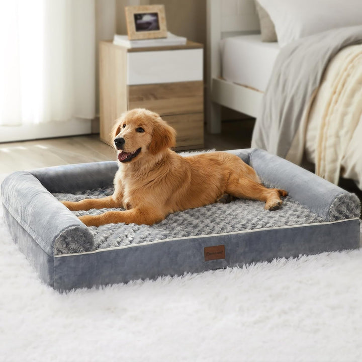 Dog Beds for Large Dogs, Orthopedic Dog Bed for Medium Large Dogs,Big Waterproof Couch Pet Bed with Removable Washable Cover