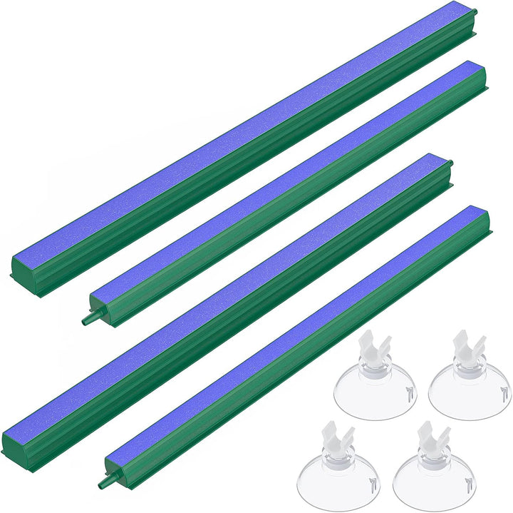 Aquarium Air Stone Bar Bubbler 4 Inch, Fish Tank Bubbler Stone with Plastic Base Square Oxygen Diffuser for Nano Air Pump Small Bucket and Fish Tank, 4 Pack